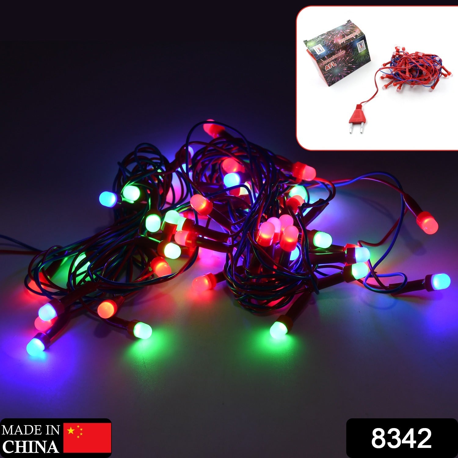 8342 9Mtr Home Decoration Diwali & Wedding LED Christmas String Light Indoor and Outdoor Light ,Festival Decoration Led String Light, Multi-Color Light 8MM (90L 9 Mtr) 8342 9Mtr Home Decoration Diwali & Wedding LED Christmas String Light Indoor and Outdoor Light ,Festival Decoration Led String Light, Multi-Color Light 8MM (90L 9 Mtr)
